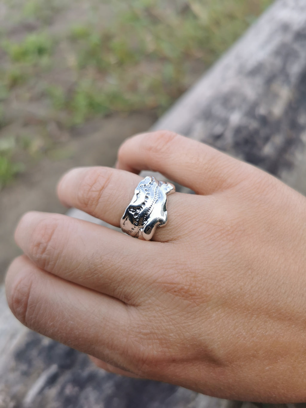 Mémoire des vagues, bague en argent sterling inspiration bord de