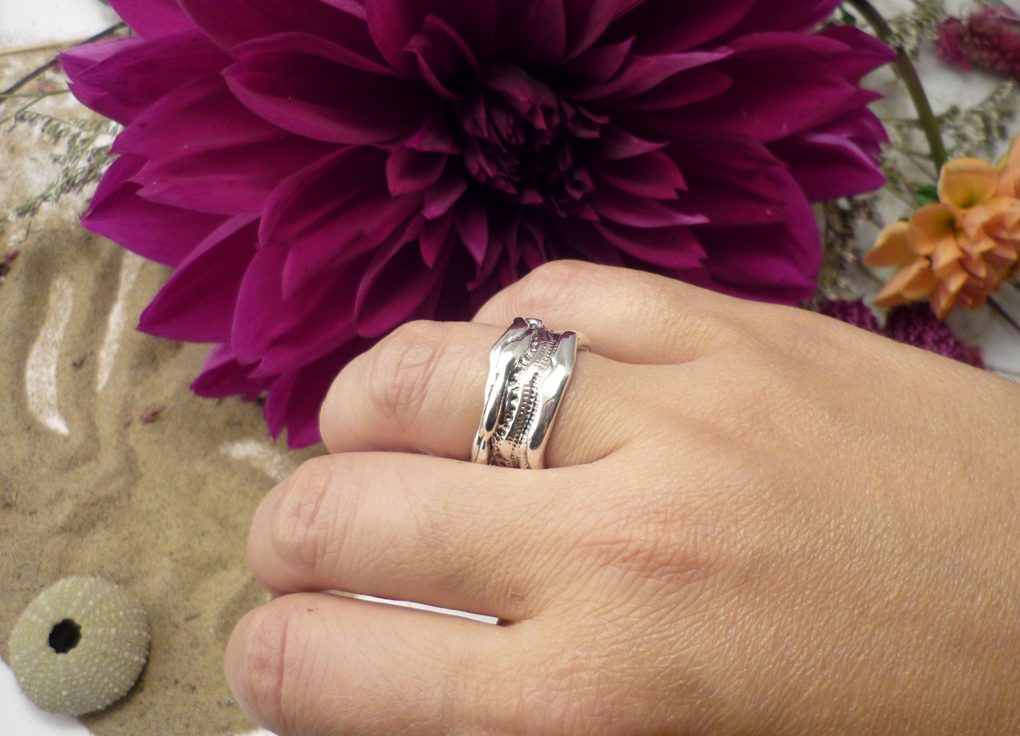 Respire marin, bague en argent sterling - inspiration bord de l'eau - fait au Québec