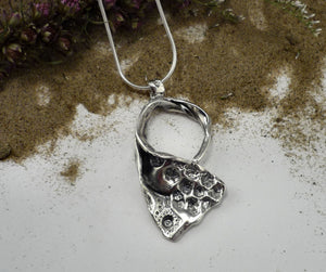 STORM OF HAPPINESS, unique sterling silver pendant