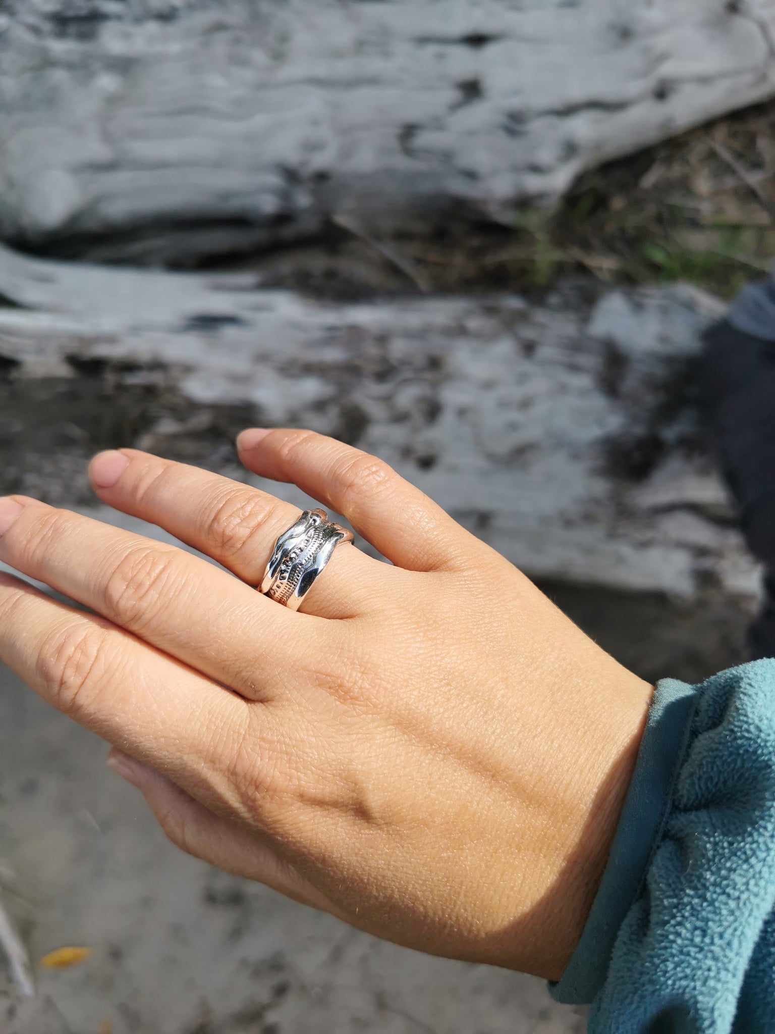 Respire marin, bague en argent sterling - inspiration bord de l'eau - fait au Québec