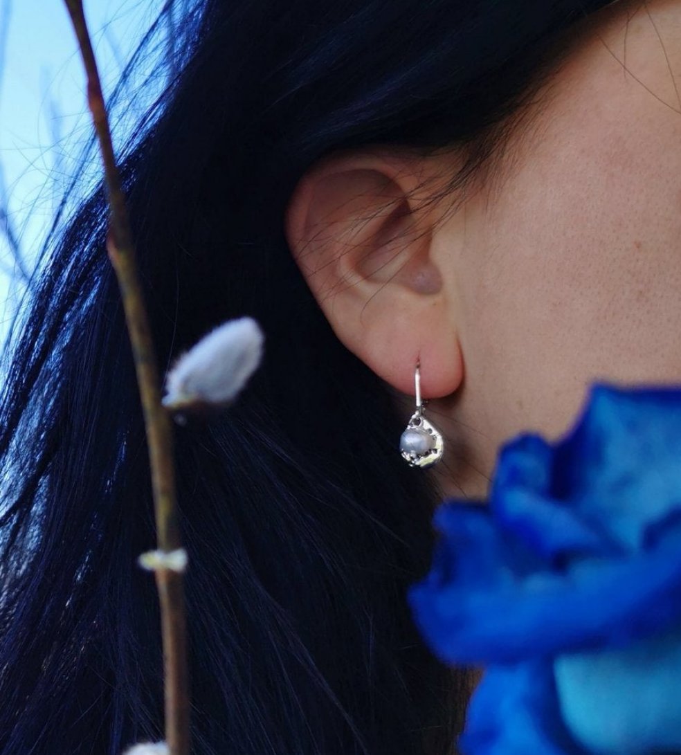 PEARLED WATER DROPS, earrings