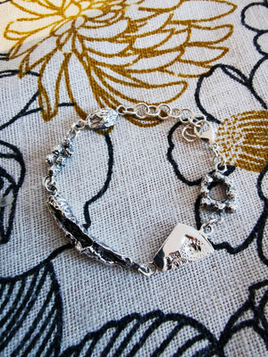EVERYDAY HAPPINESS, original sterling silver bracelet handmade in Canada