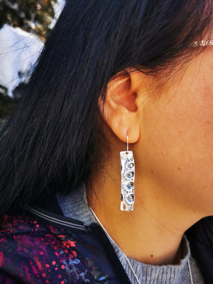 EXCEPTIONAL, 925 sterling silver long earrings
