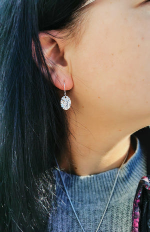 OVAL earrings, sterling silver 925