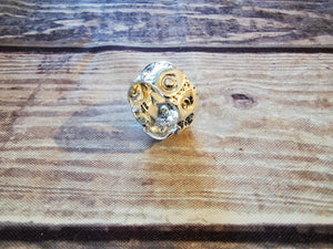 SEA PEPPER, unique ring with a texture of peppercorns and sea urchin shell.