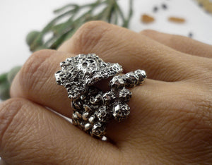 SPICY ALARM CLOCK, STERLING SILVER RING