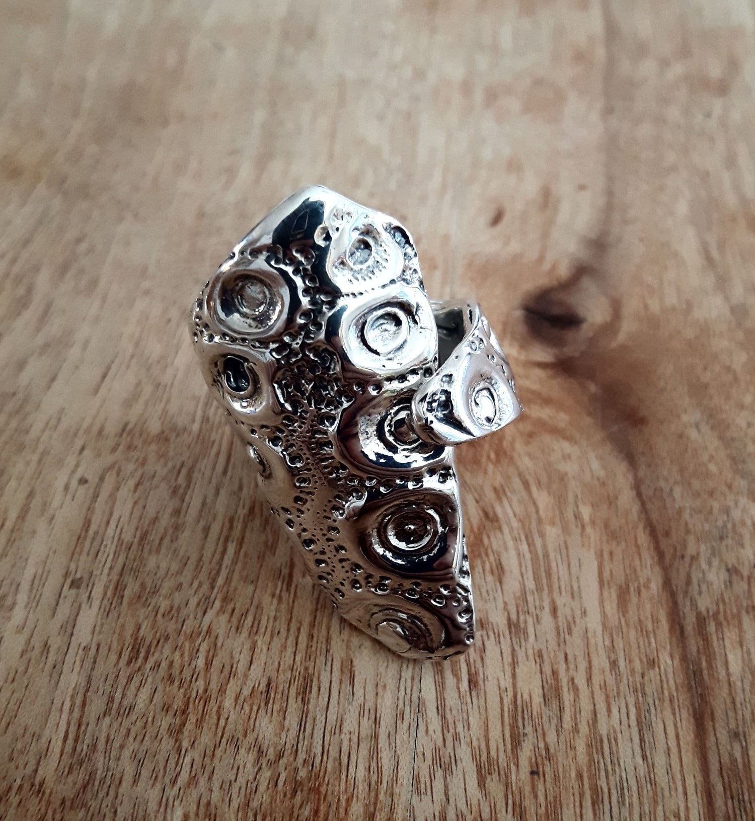 LONGEVITY, long adjustable ring in 925 sterling silver