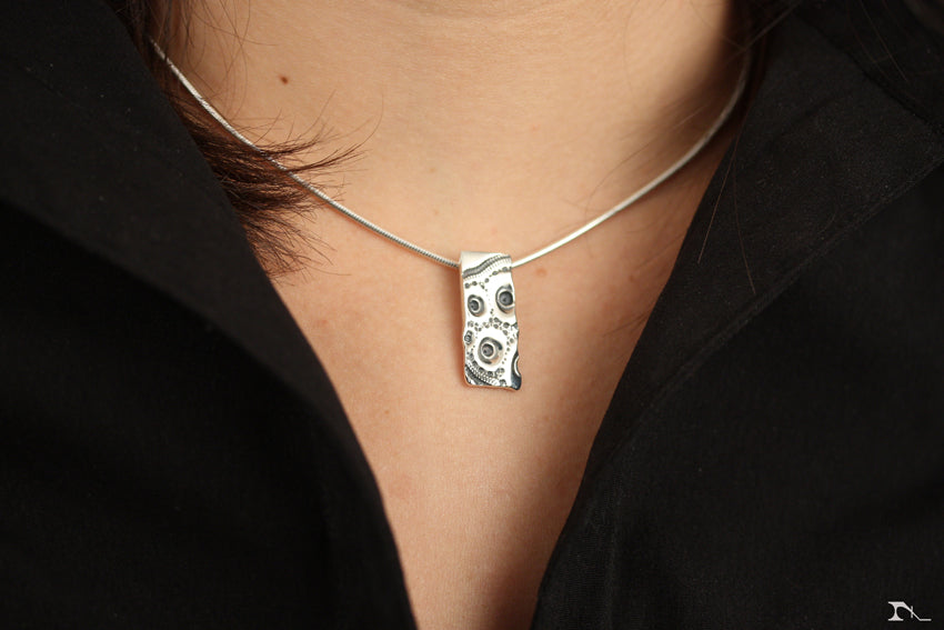 EKHINOS PETIT, sterling silver pendant inspired by seaside vacations handmade in Canada