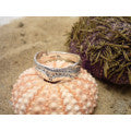 SEA LACE, sterling silver ring with a sea urchin shell imprint design