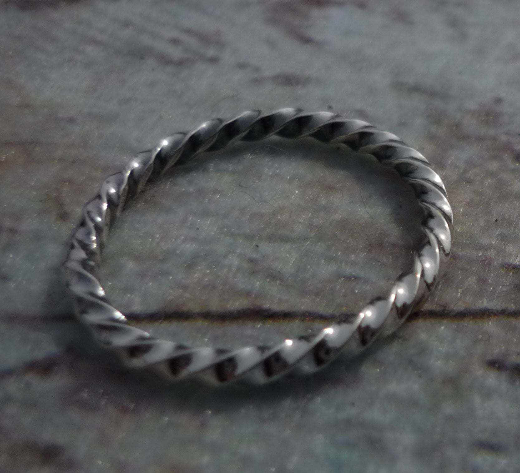 TWISTED RING, simple boat rope sterling silver dainty ring