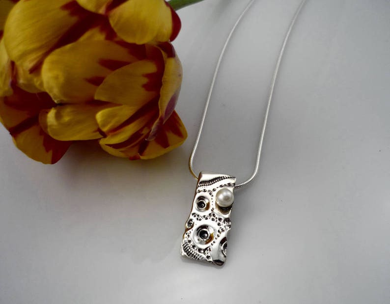 Pendentif argent sterling et perle
