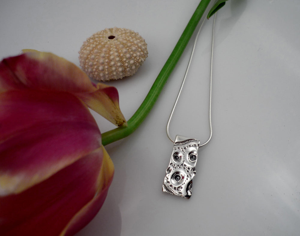 EKHINOS PETIT, sterling silver pendant inspired by seaside vacations handmade in Canada