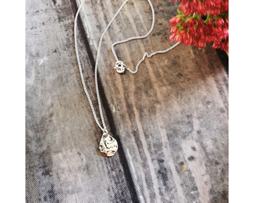 SMALL DROP WATER,  sterling silver dainty pendant